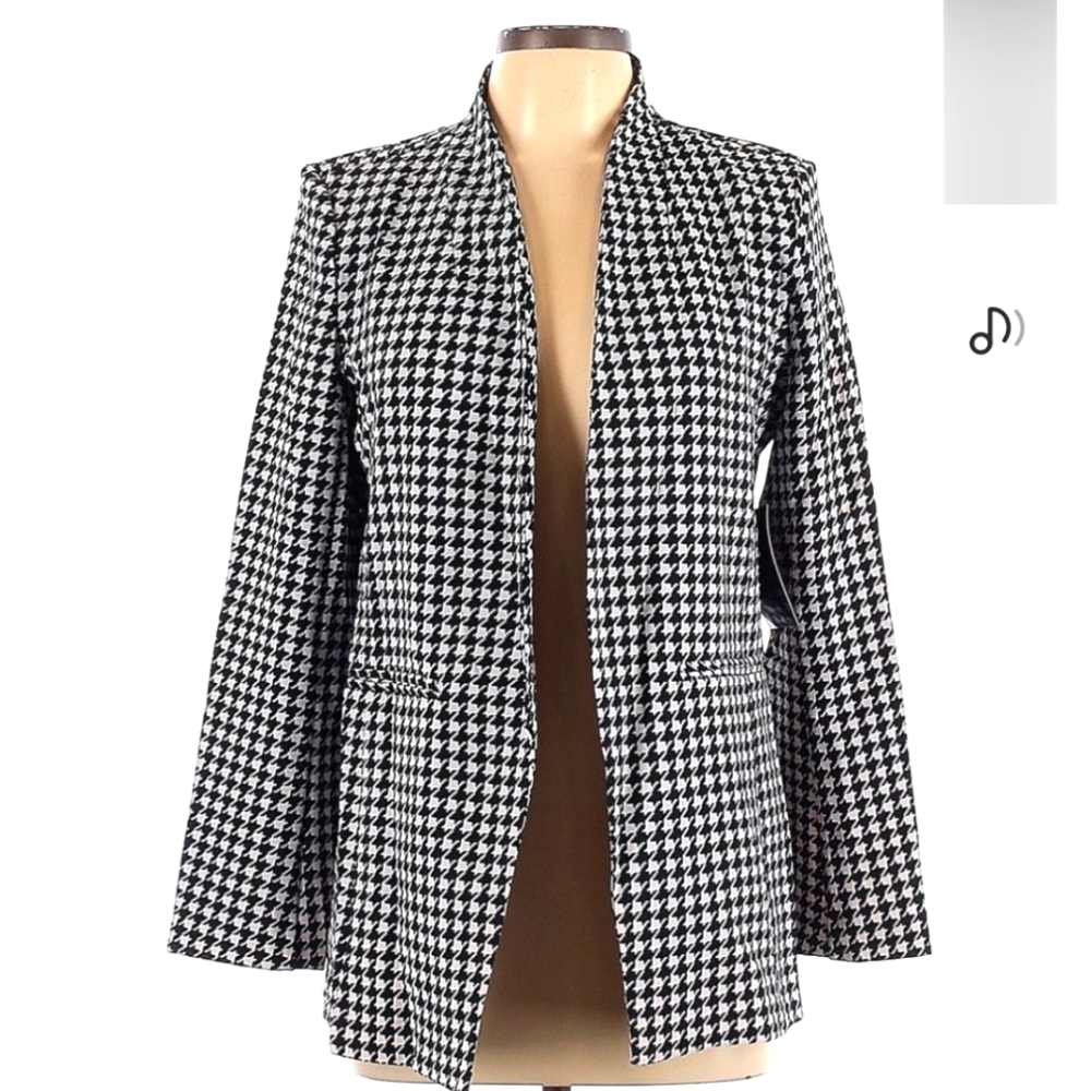 👠 Black Houndstooth Blazer